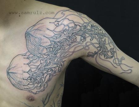Tattoos - Freehand Jellyfish - 114380